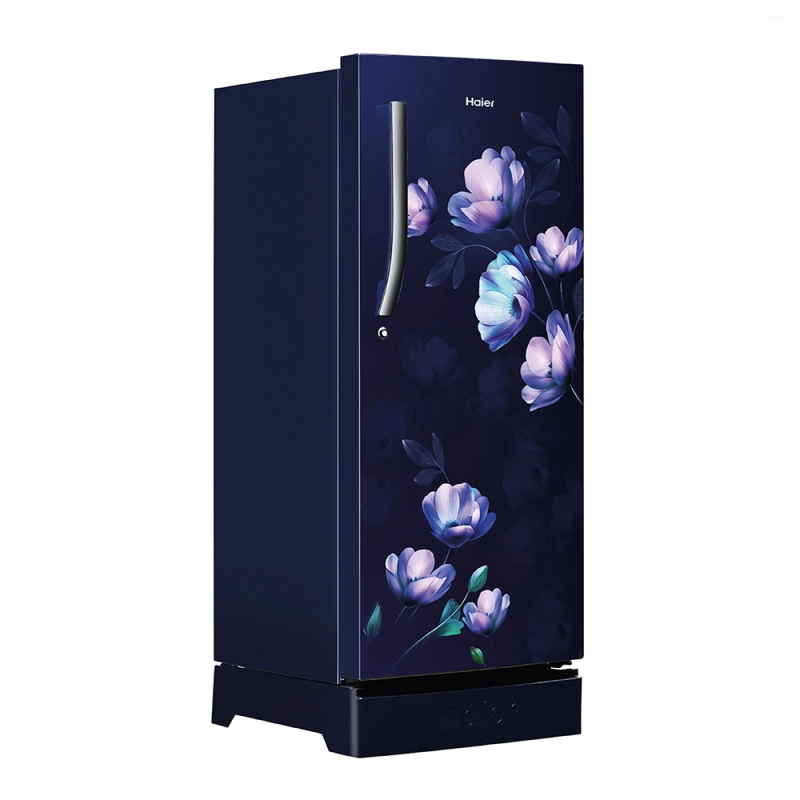 Haier 190 L 5 Star Single Door Direct Cool Refrigerator with Inverter Compressor, One Hour Icing, Stabilizer Free Operation & Base Drawer HRD-2105PMIA-P