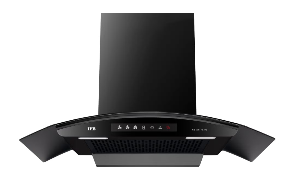 IFB 90 cm Wall Mounted Kitchen Chimney (CS AC FL 90, Black)