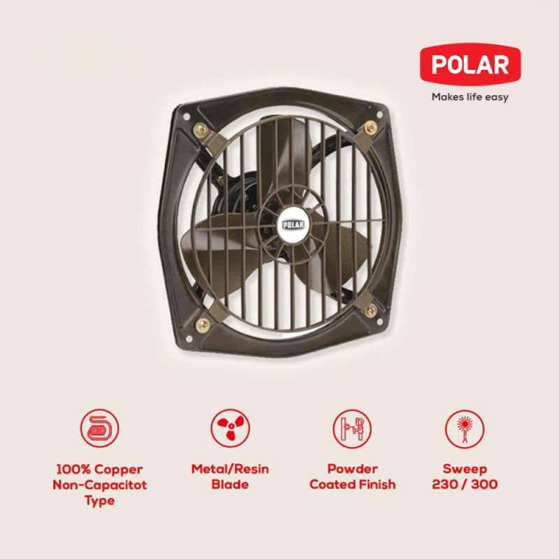 Polar Clean Air Neo Metal Exhaust Fan with Guard 300mm