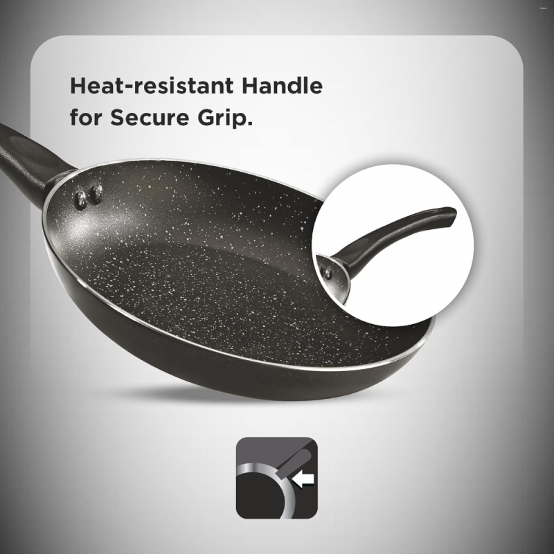 Butterfly Granza 240 mm Aluminium Non-Stick Fry Pan with 5-Layer Teflon Infinity Granite Coating & Induction Base