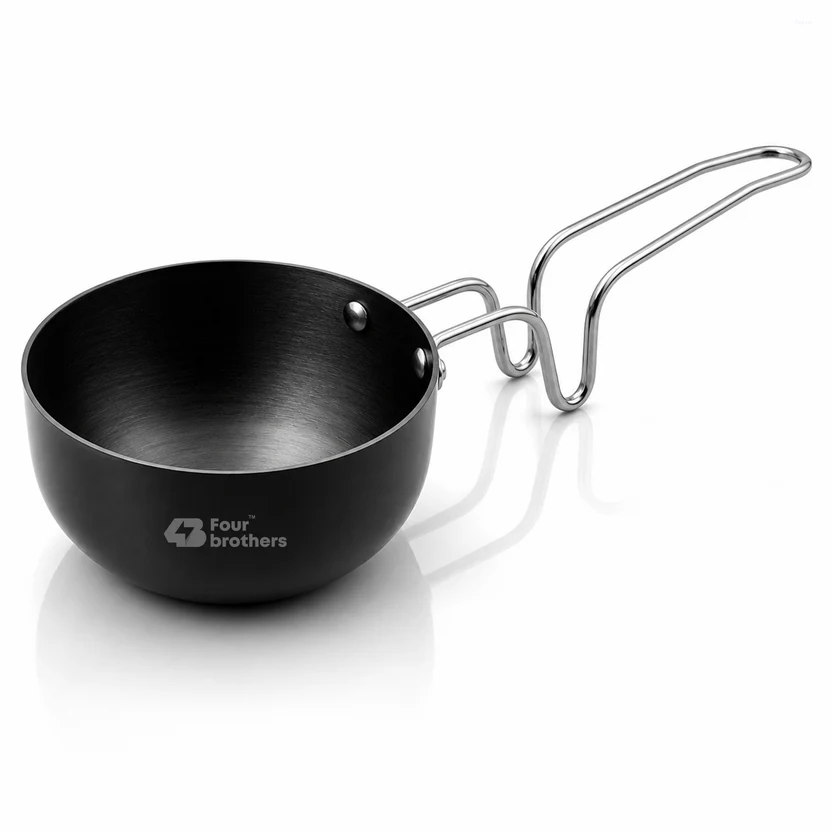 Four Brothers Vagaria Black Hard Anodised Tadka Pan 9 cm 4BHV