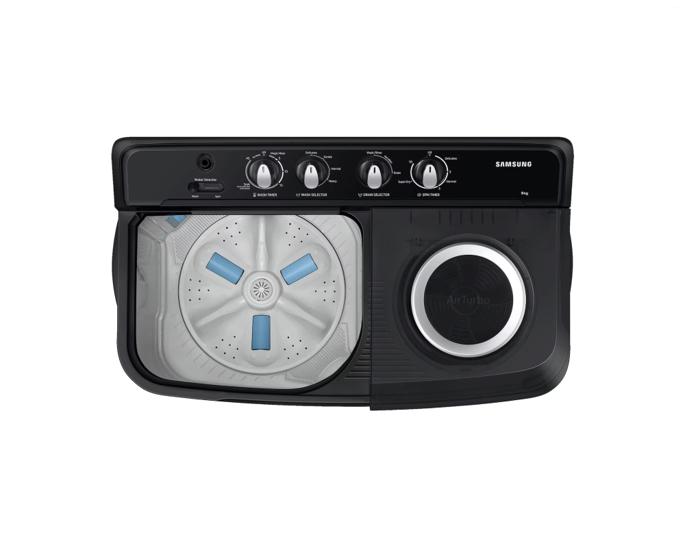 Samsung 8.0 kg Semi Automatic Washing Machine with Hexa Storm Pulsator, (WT80C4200GG)