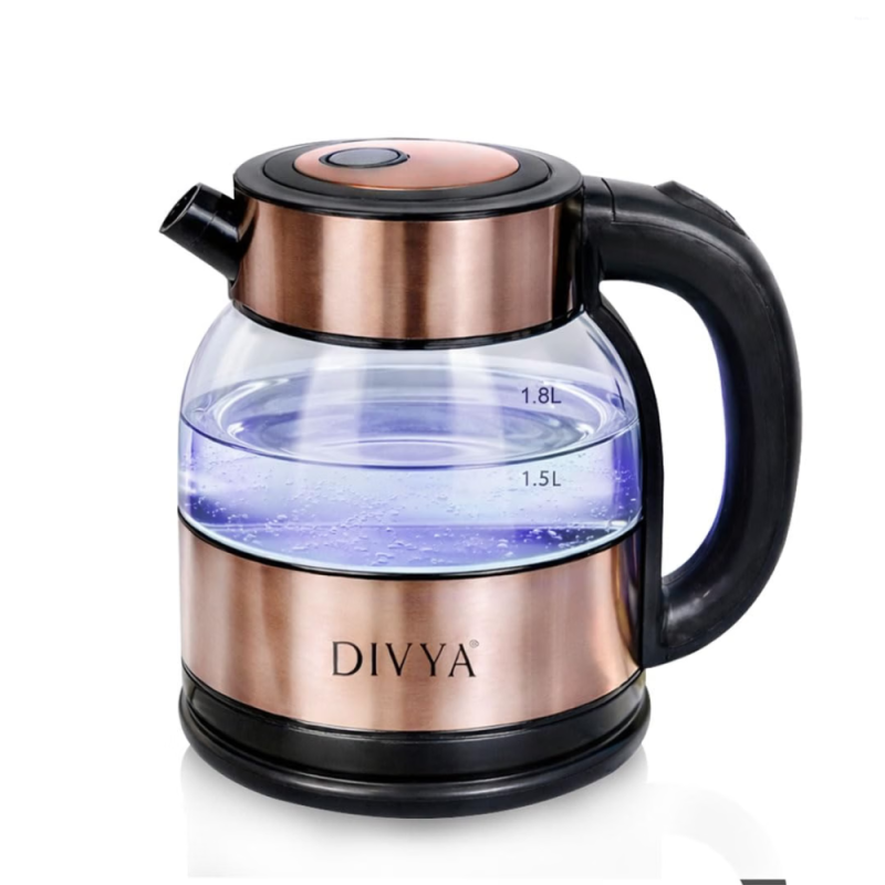 DIVYA Big Boss 1.8L Electric Glass Kettle with 1500W Power – SBS-BB-1800