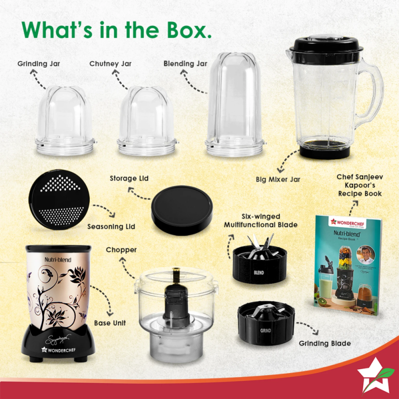 Wonderchef Nutri Cup Zip Black Portable Blender