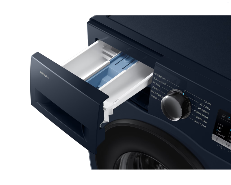 Samsung 9.0 kg Front Load Washing Machine with Hygiene Steam, Navy (WW90FG4U04AS)