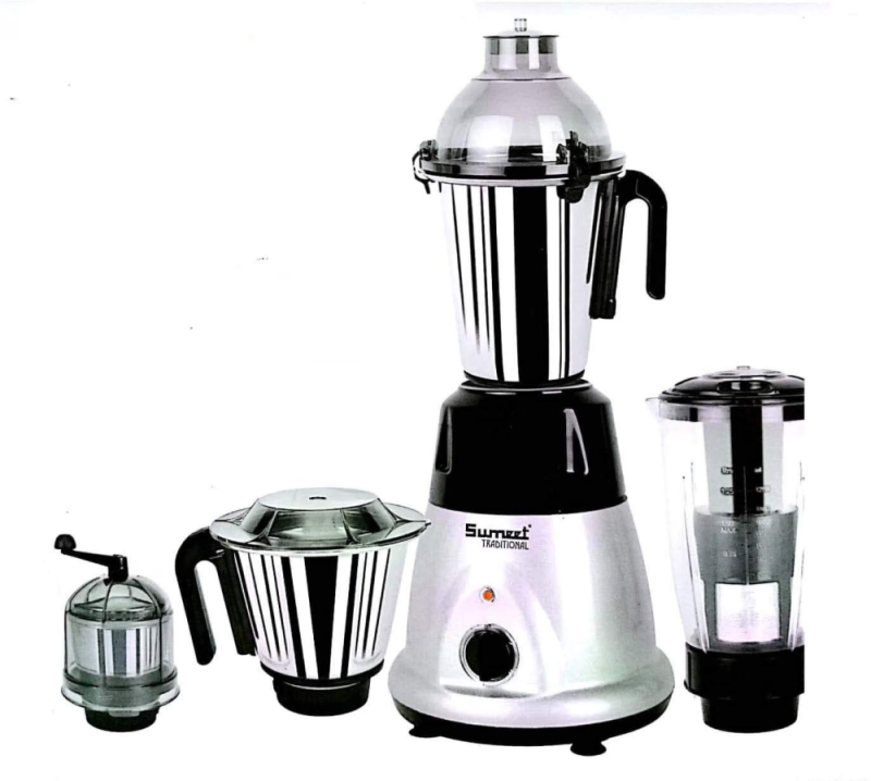 Sumeet Traditional Domestic Plus 2018 750W Mixer Grinder with 4 Jars, Copper Motor & Multi-Utility Blades
