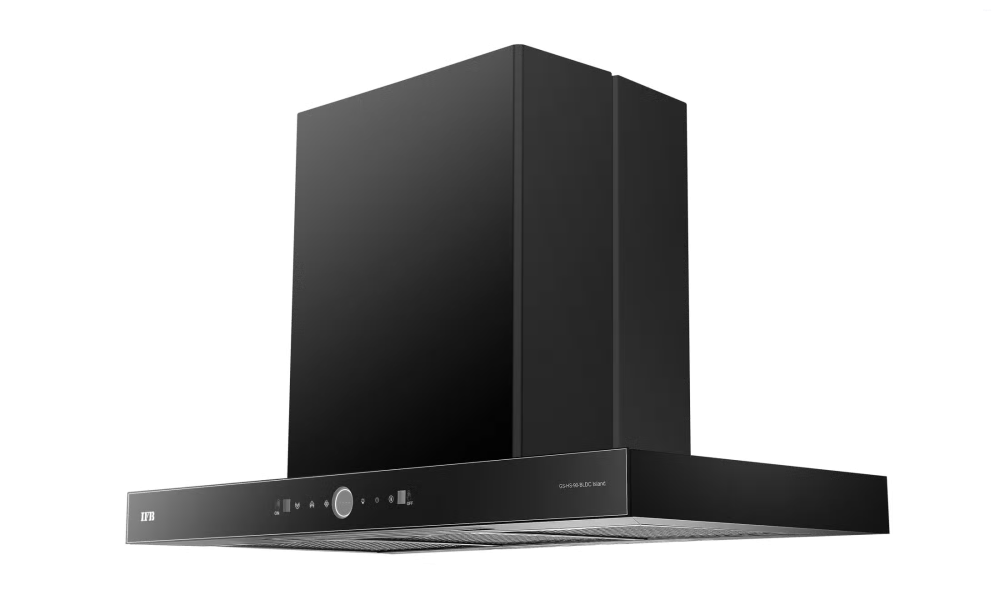IFB 90 cm Island Kitchen Chimney with BLDC Motor (GS HS 90  BLDC Island, Black Glass & Stainless Steel)