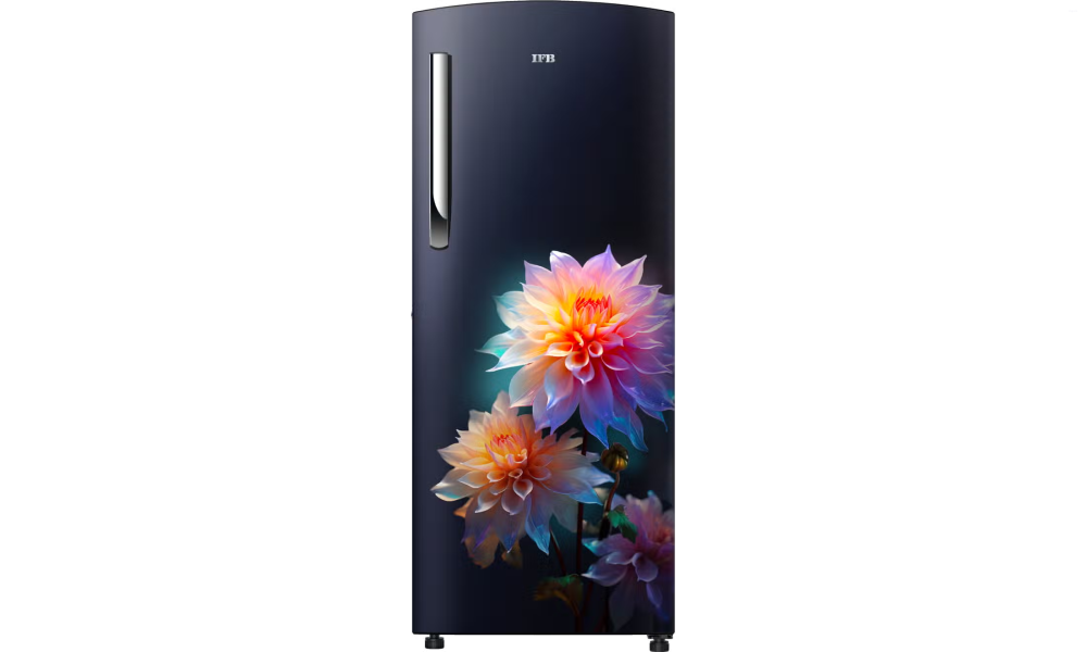 IFB 222 L 4 Star Direct Cool Refrigerator, Flower Pattern, DIVINE BLISS BLUE, Inverter Compressor 2026