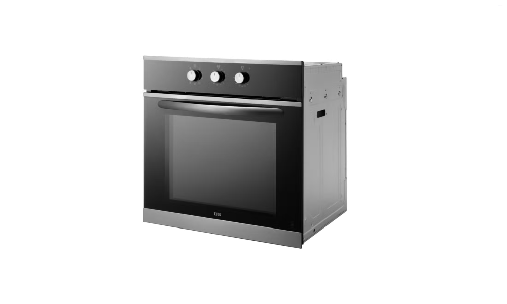 IFB 69 Litres Built-In Electric Oven with Top and Bottom Heaters (656 MTC1/E-RCT, Black Glass Finish with Chrome Trim)