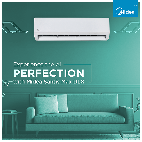 Midea 1 Ton 3 Star Inverter Split AC – SANTIS MAX DLX (MAI12SD3R36F0)