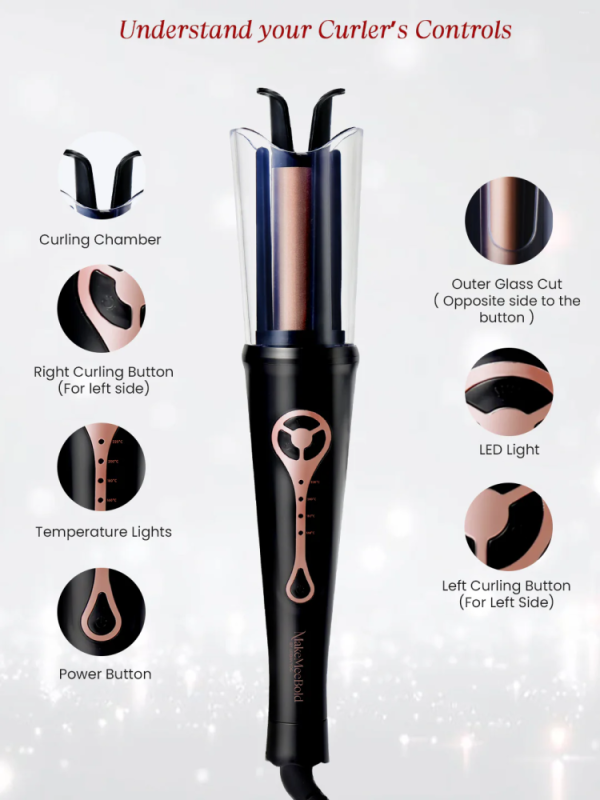 Urban Yog MakeMeeBold Automatic Hair Curler with Fast Heating, Ceramic Coating, Adjustable Temperature Settings & Auto Shut-Off