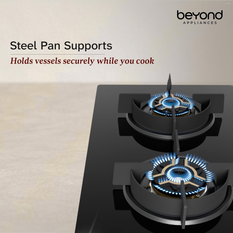 Beyond by BeyondNXT Auriga Pro BA-4B-AU-FB-64-CT-V2 4 Burner Full Brass Gas Cooktop with Auto Ignition, Digital Timer & Flame Failure Device