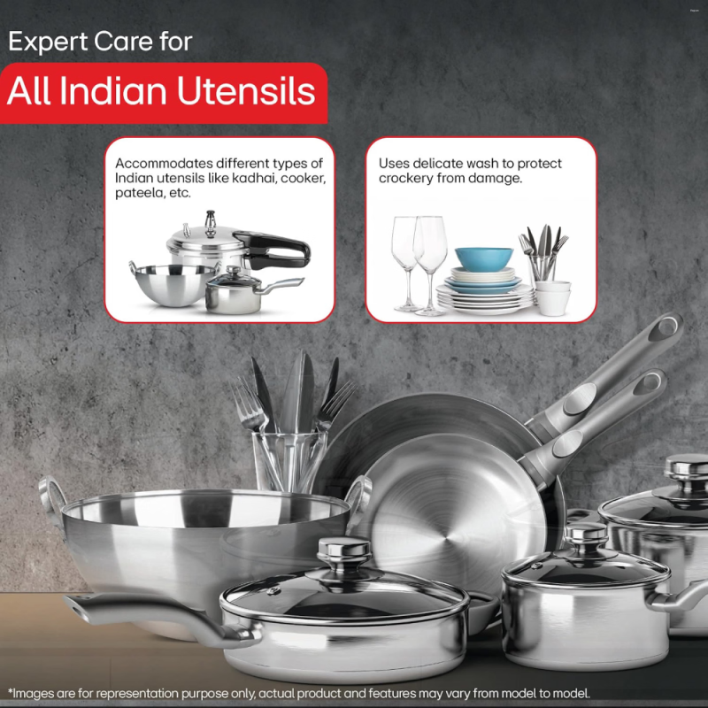 LG 15 Place Settings Freestanding Dishwasher with TrueSteam, QuadWash, Inverter Direct Drive, Wi-Fi & Auto Open Door, DFB435FV, Prime Silver + FREE Bajaj Majesty DX4 1000W Dry Iron