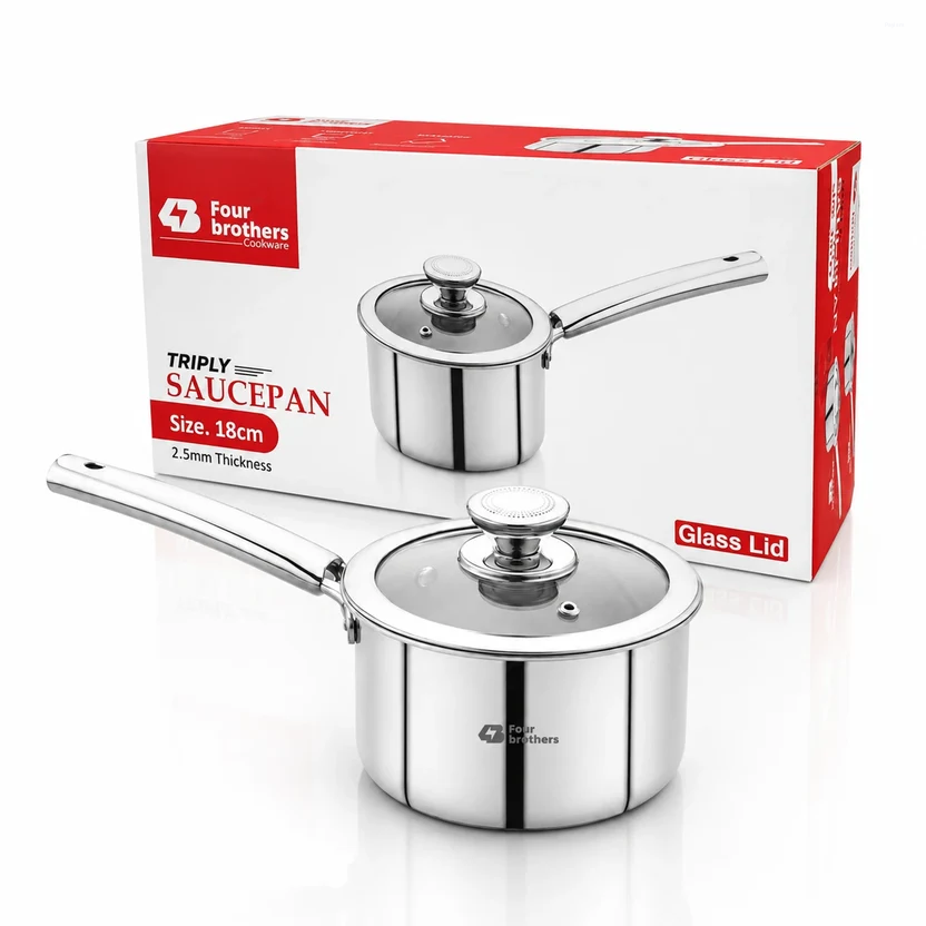 Four Brothers Triply Sauce Pan 18 cm / 2.3 L 4BTPS