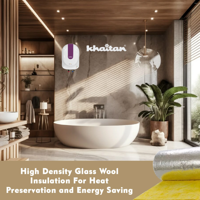 Khaitan Flamingo 3 L Instant Water Heater with 3-Level Safety, 6.5 Bar Pressure & Powerful Heating Element (White)