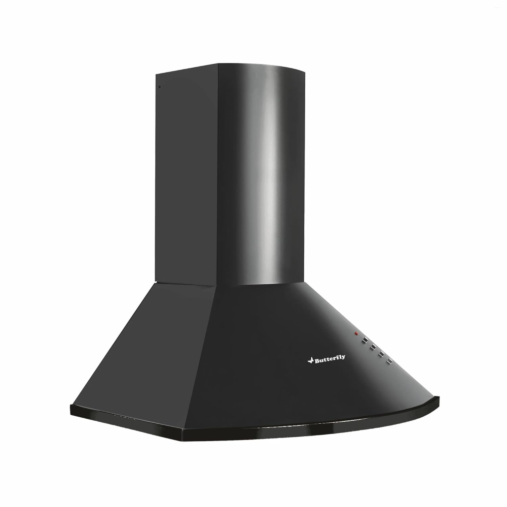 Butterfly CH 602 60 cm Arc Kitchen Chimney with 1000 m³/hr Suction, Dual Baffle Filter, 3-Speed Control & LED Light