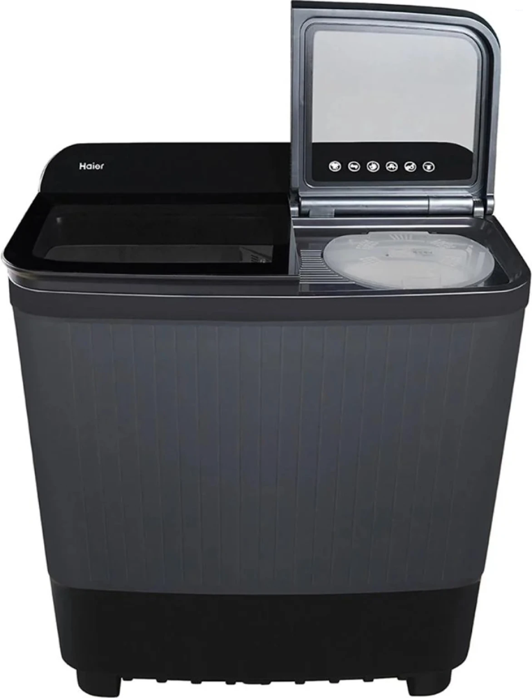 Haier 8.5 Kg 5 Star Semi-Automatic Top Load Washing Machine with Anti-Bacterial Vortex Pulsator, Magic Filter & Oxyi Dry Technology HTW85-186BBK
