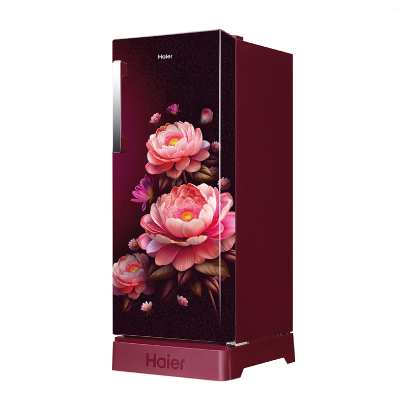 Haier 190 L 5 Star Single Door Direct Cool Refrigerator with Inverter Compressor, One Hour Icing, Stabilizer Free Operation & Base Drawer HRD-2105PRBA-P
