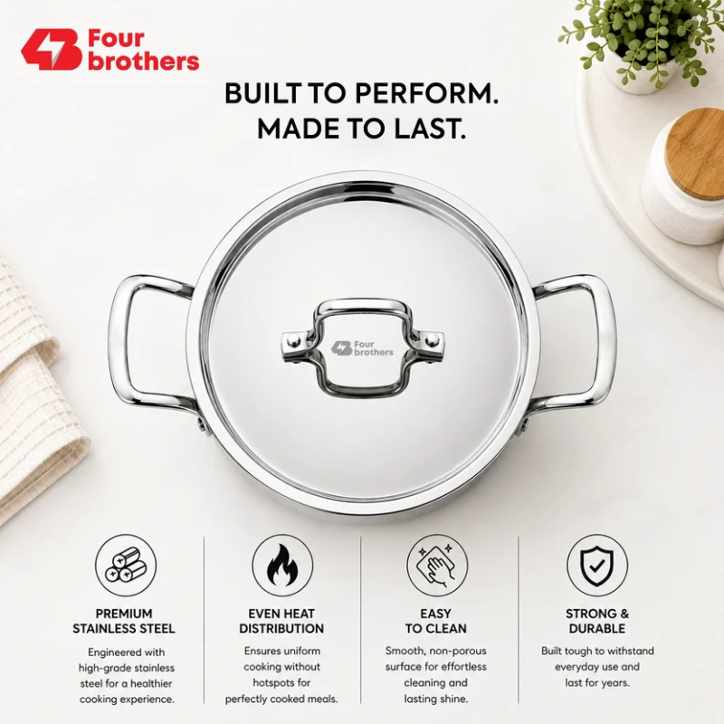 Four Brothers Triply Stew Pot 22 cm / 4.0 L 4BTSP