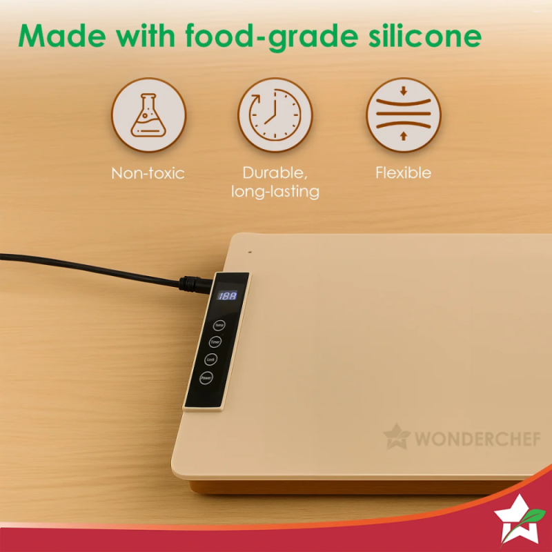 Wonderchef WonderMat 250W Electric Food Warming Mat, Food-Grade Silicone, 40°C–100°C Temperature Control, Rollable & Heat Resistant