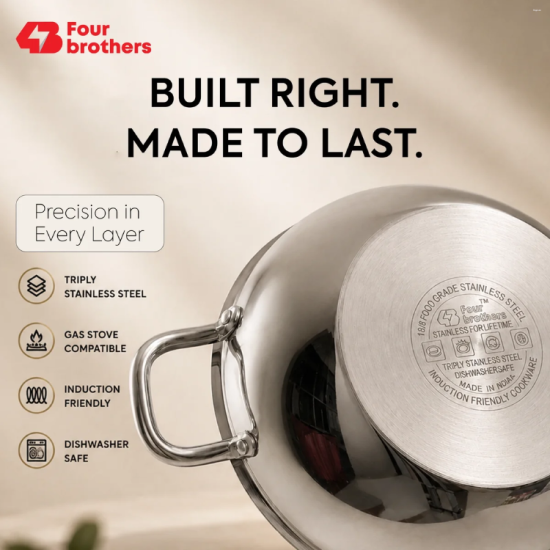 Four Brothers Triply Kadai 20 cm / 1.4 L 4BTPIK