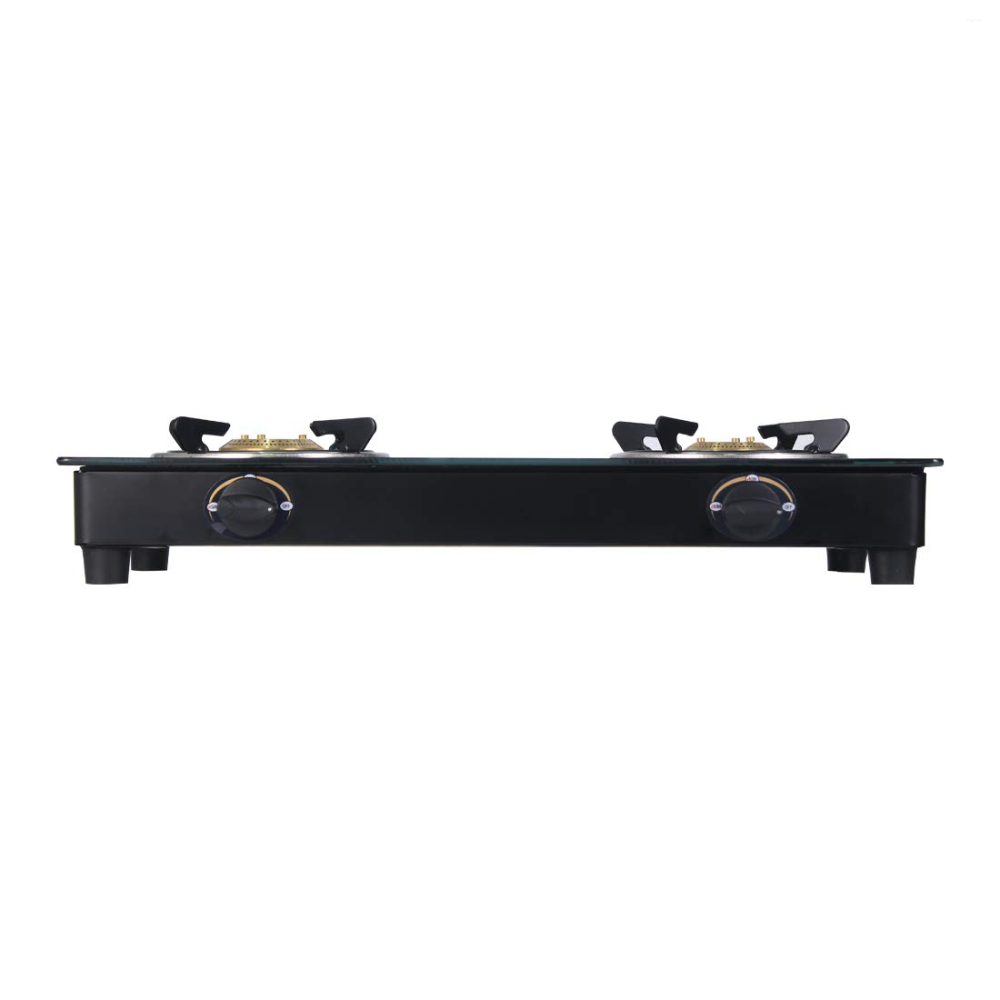 Wonderchef Ultima 2 Burner 6 mm Toughened Glass Cooktop with Brass Burners, Manual Ignition & Stainless Steel Drip Tray