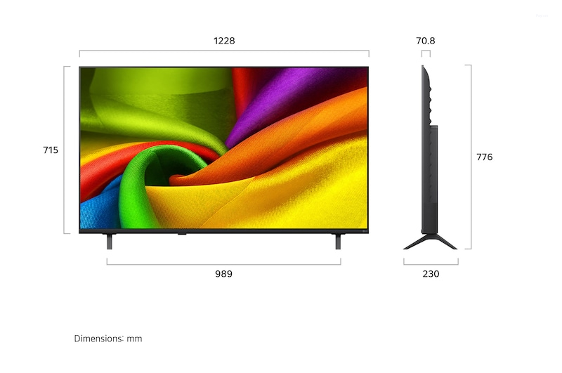 LG 55 Inches NANO 4K Ultra HD AI Smart TV with α7 AI Processor 4K Gen9, HDR10 Pro & 4K Super Upscaling 55NU870BPLA