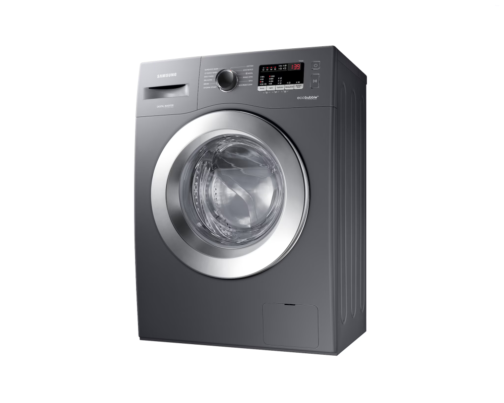 Samsung 7.0 kg Front Load Washing Machine with EcoBubble, DIT Motor & Hygiene Steam, Refined Inox (WW70R22EK0X)
