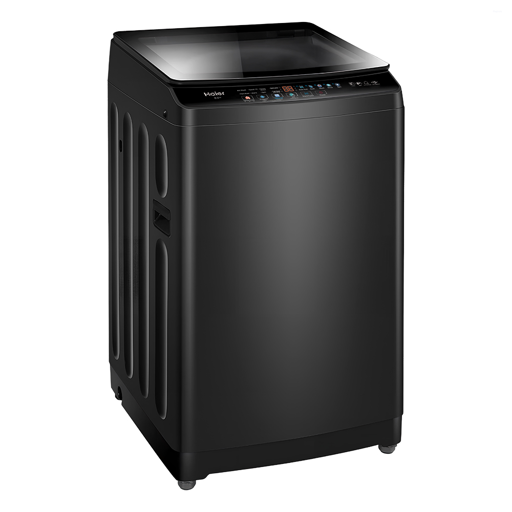 Haier 8 Kg 5 Star Fully Automatic Top Load Washing Machine with AI Wash, In-Built Heater & Oceanus Wave Drum HWM80-H320BK