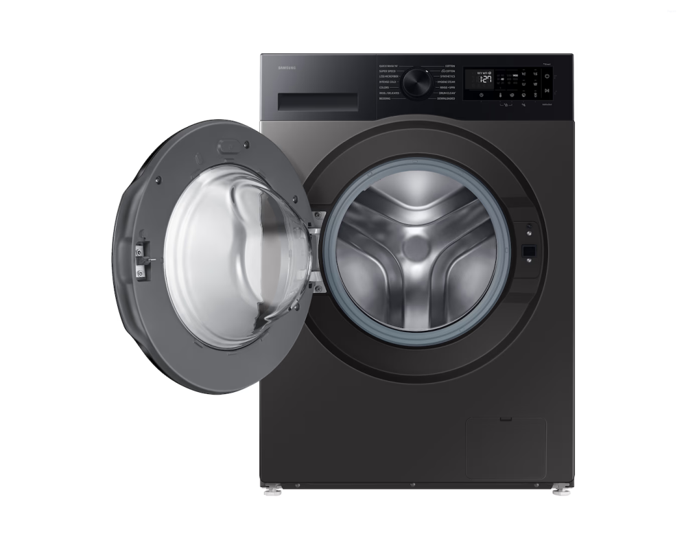 Samsung 9.0 kg Front Load Washing Machine with Hygiene Steam & AI Ecobubble, Refined Inox (WW90DG5U24AX)