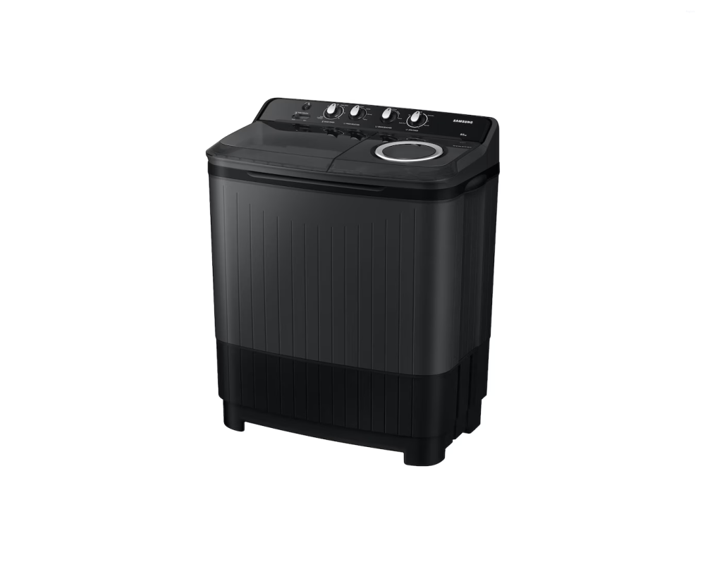 Samsung 8.5 kg Semi Automatic Washing Machine with Hexa Storm Pulsator, Dark Gray with Ebony Black Base (WT85B4200GD)