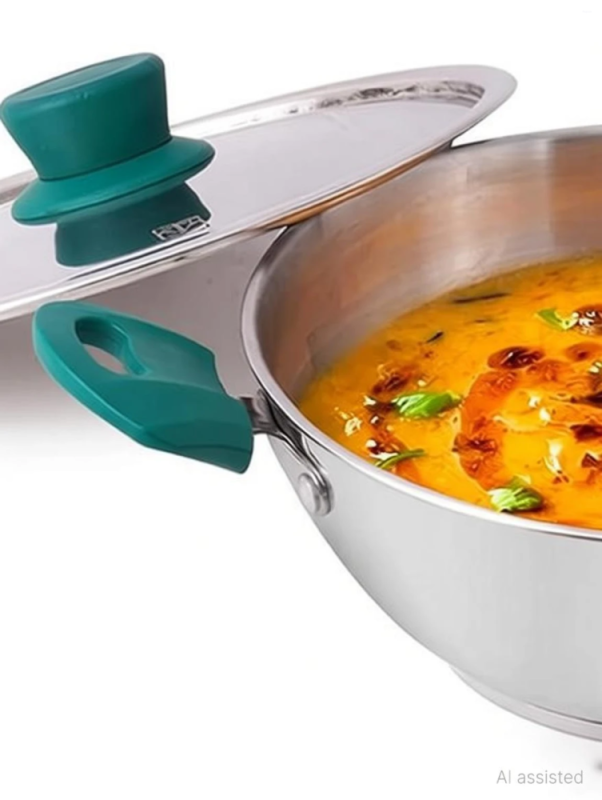 The Indus Valley 20cm Kadai Stainless Steel KC-SS-KA-006