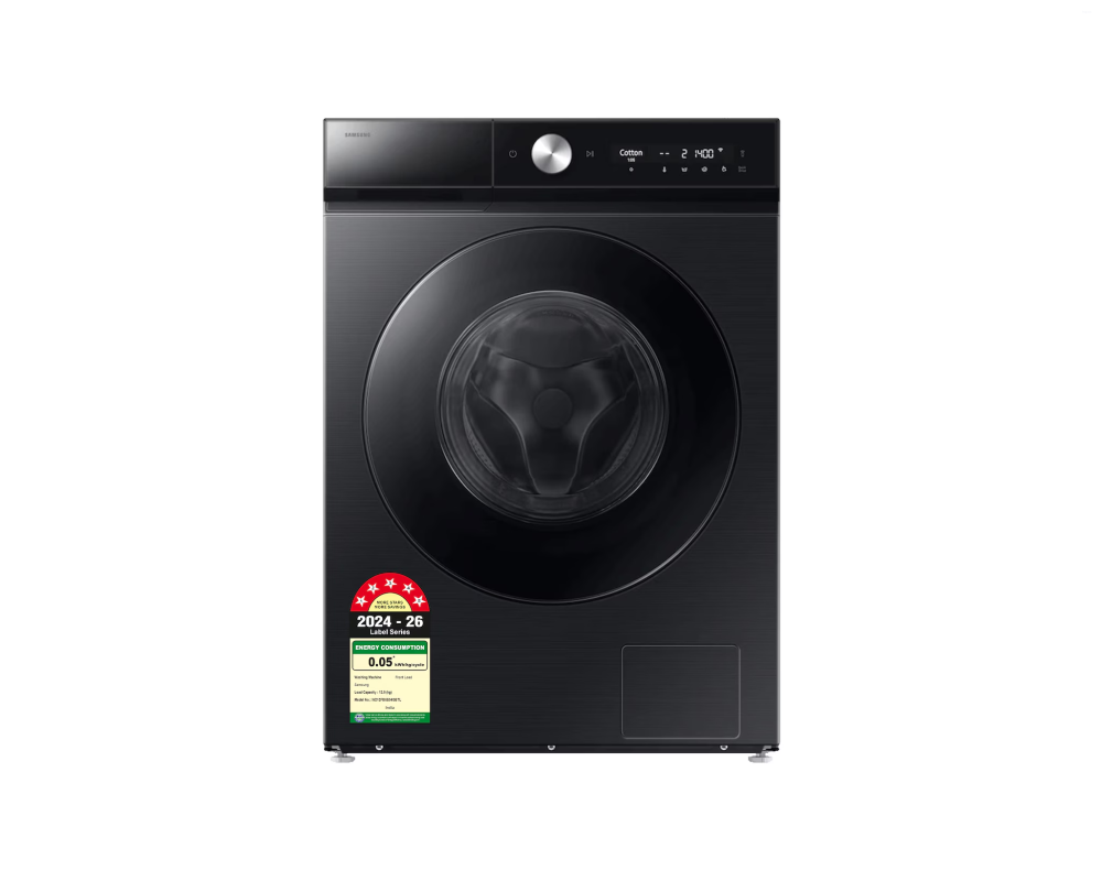 Samsung 12 kg/7 kg Front Load Washer Dryer Combo with AI Wash, Black (WD12FB8B94GB)