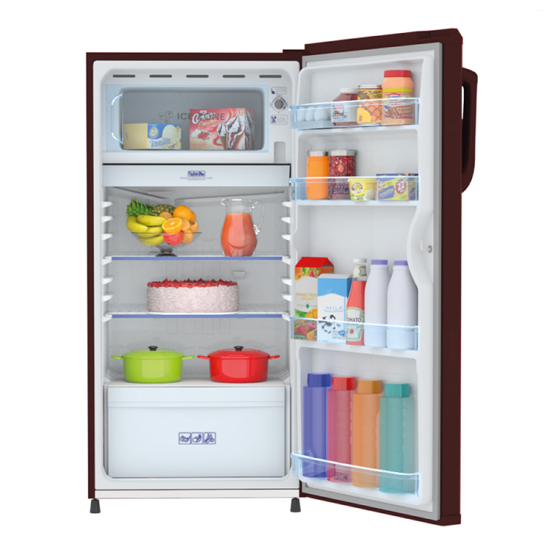 Haier 165 L 1 Star Single Door Direct Cool Refrigerator with DEFT, Stabilizer Free Operation & Toughened Glass Shelves HRD-1851BBRA-P