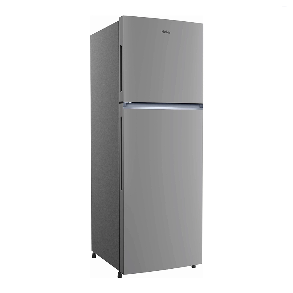 Haier 240 L 2 Star Frost Free Double Door Refrigerator with Turbo Icing, Stabilizer Free Operation, Home Inverter & Toughened Glass Shelves HRF-2902IEMSA-P