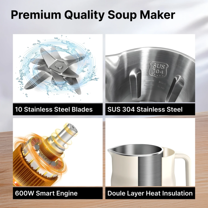 Wonderchef Neo Soup Maker 1.0L Red Soup Maker