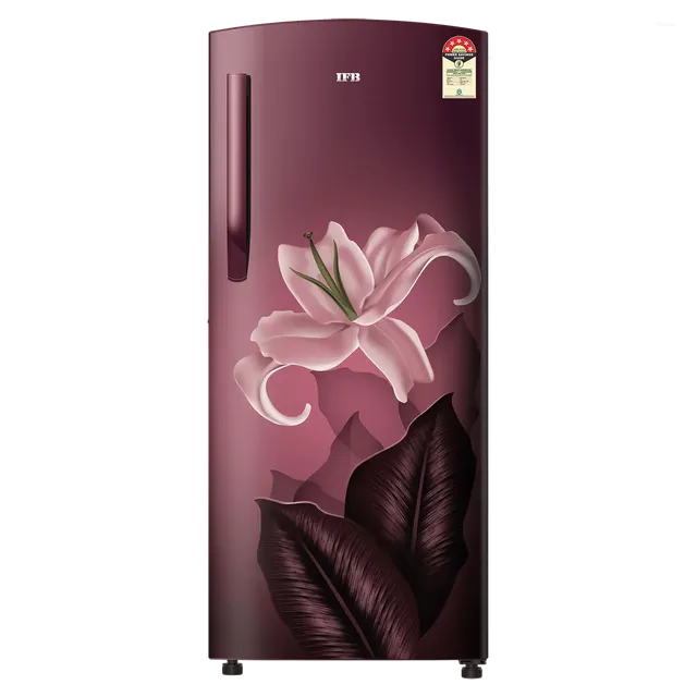 IFB Advance-Cool 206 L 5 Star Direct Cool Refrigerator, Flower Pattern, Coral Joy Red, Inverter Compressor 2025