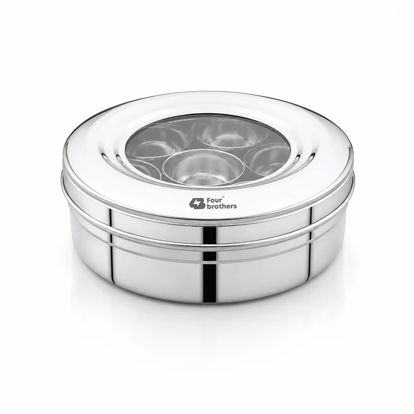 Four Brothers SS Spice Box 7 in 1 See Through Lid Small 4BSB-S