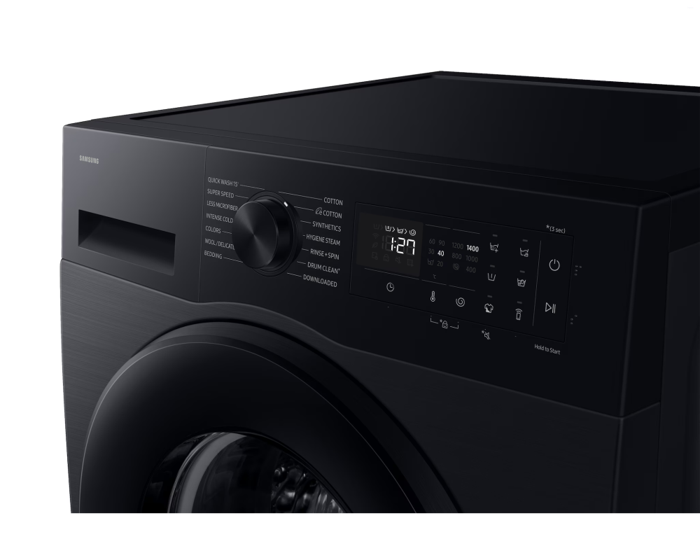 Samsung 12.0 kg Front Load Washing Machine with SmartThings AI & Energy Mode, Black (WW12DG5B24AB)