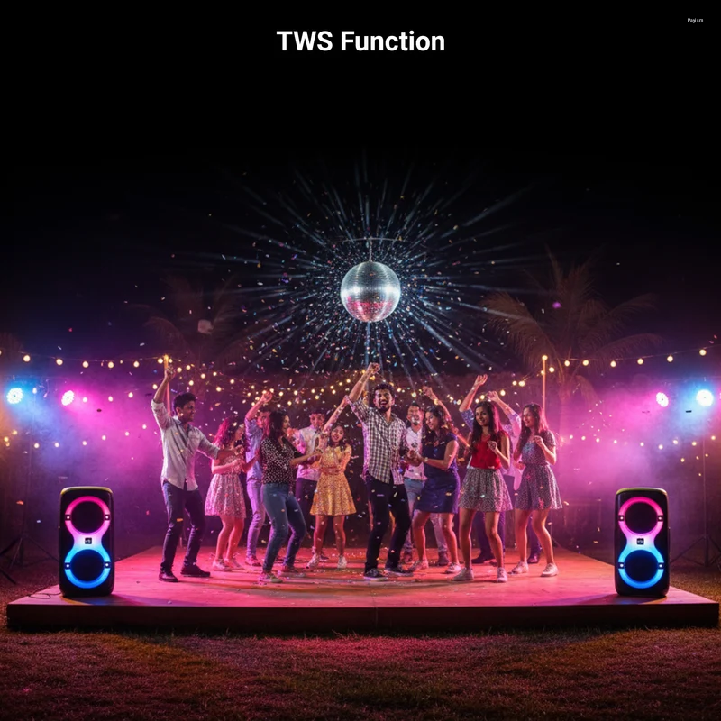 Zebronics ZEB-Thump 802 120W RMS DJ Speaker with Dual Wireless Mics, RGB Lights, Bluetooth 5.3, USB, AUX, FM, TWS & Remote