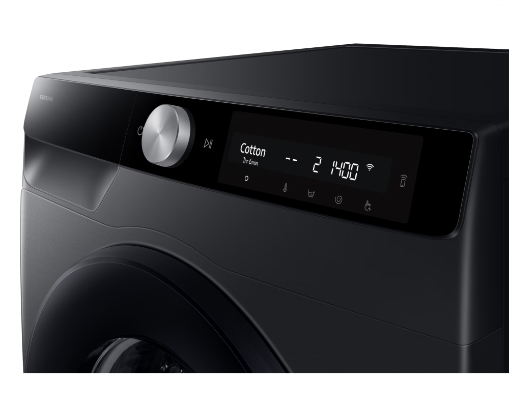 Samsung 9.0 kg Front Load Washing Machine with AI Control & SuperSpeed, Black (WW90DG6U24AB)