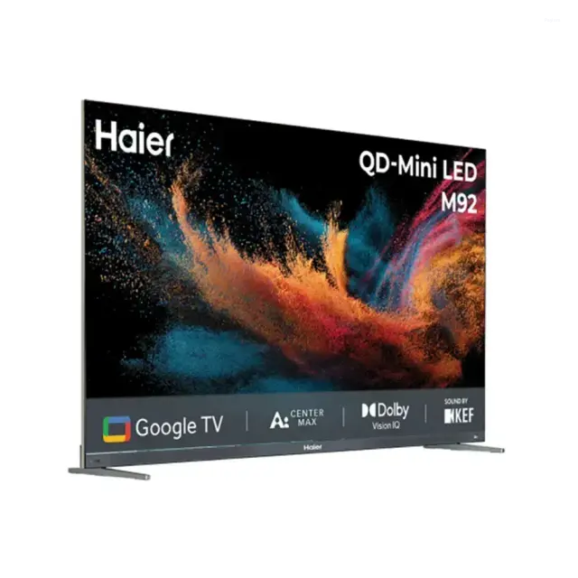 Haier 75 Inch 4K QD Mini LED Google TV with 144Hz Refresh Rate, Dolby Vision IQ, Dolby Atmos & Sound by KEF H75M92FUX