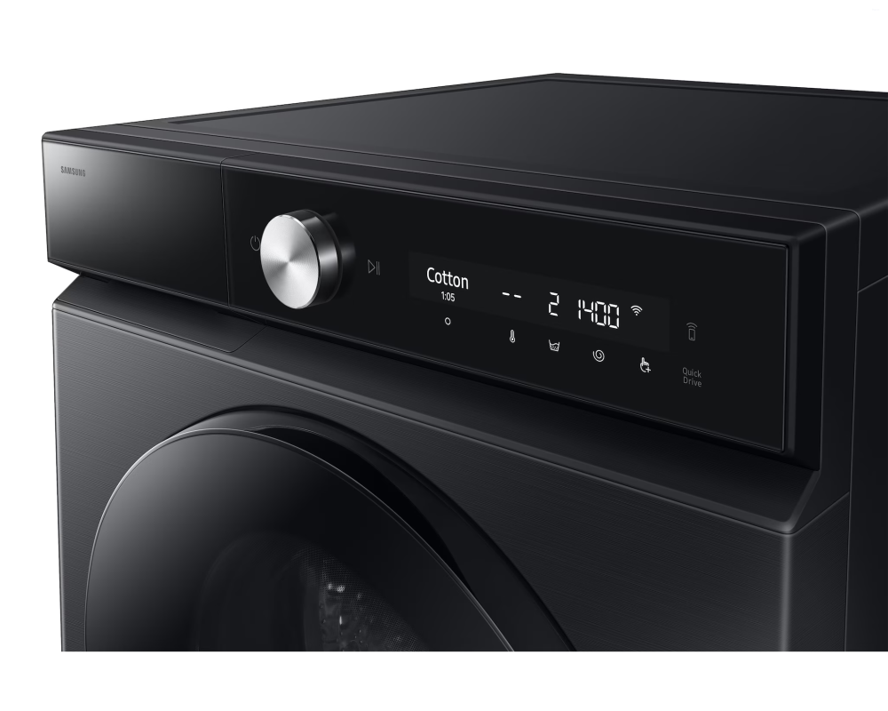 Samsung 12 kg/7 kg Front Load Washer Dryer Combo with AI Wash, Black (WD12FB8B94GB)
