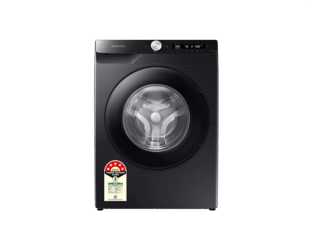 Samsung 8.0 kg AI Ecobubble Front Load Washing Machine with SmartThings & Wi-Fi, Black (WW80T504DAB)