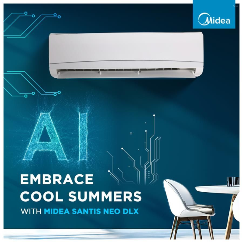 Midea 2 Ton 3 Star Inverter Split AC – SANTIS NEO DLX (MAI24SD3R34F0)
