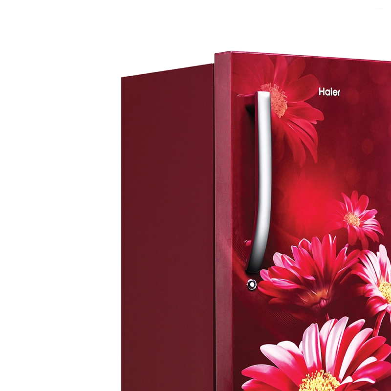 Haier 190 L 5 Star Single Door Direct Cool Refrigerator with Inverter Compressor, 1 Hour Icing, Stabilizer Free Operation & Base Drawer HRD-2105PRHA-P