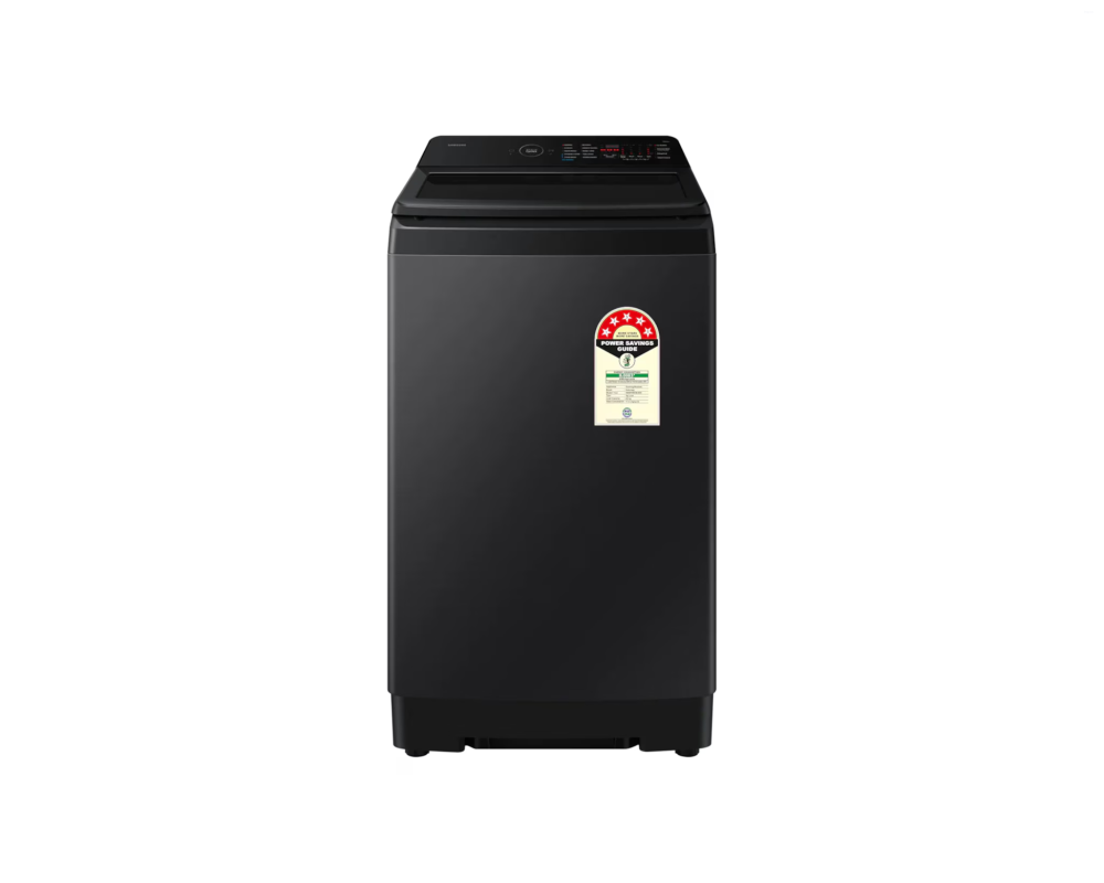 Samsung 8.0 kg Top Load Washing Machine with AI Wash & Heater, Black Caviar (WA80F08H2B)