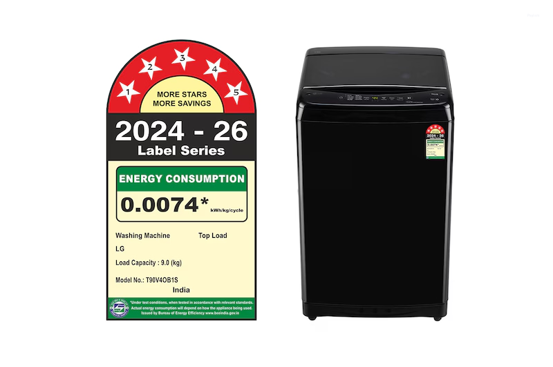 LG 9 Kg 5 Star Smart Inverter Fully Automatic Top Load Washing Machine T90V4OB1S
