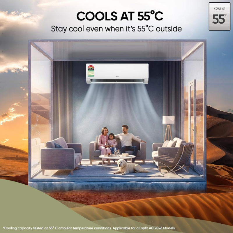 LG 1.5 Ton 5 Star AI Convertible 6-in-1 Inverter Split AC AS-Q19YNZE2