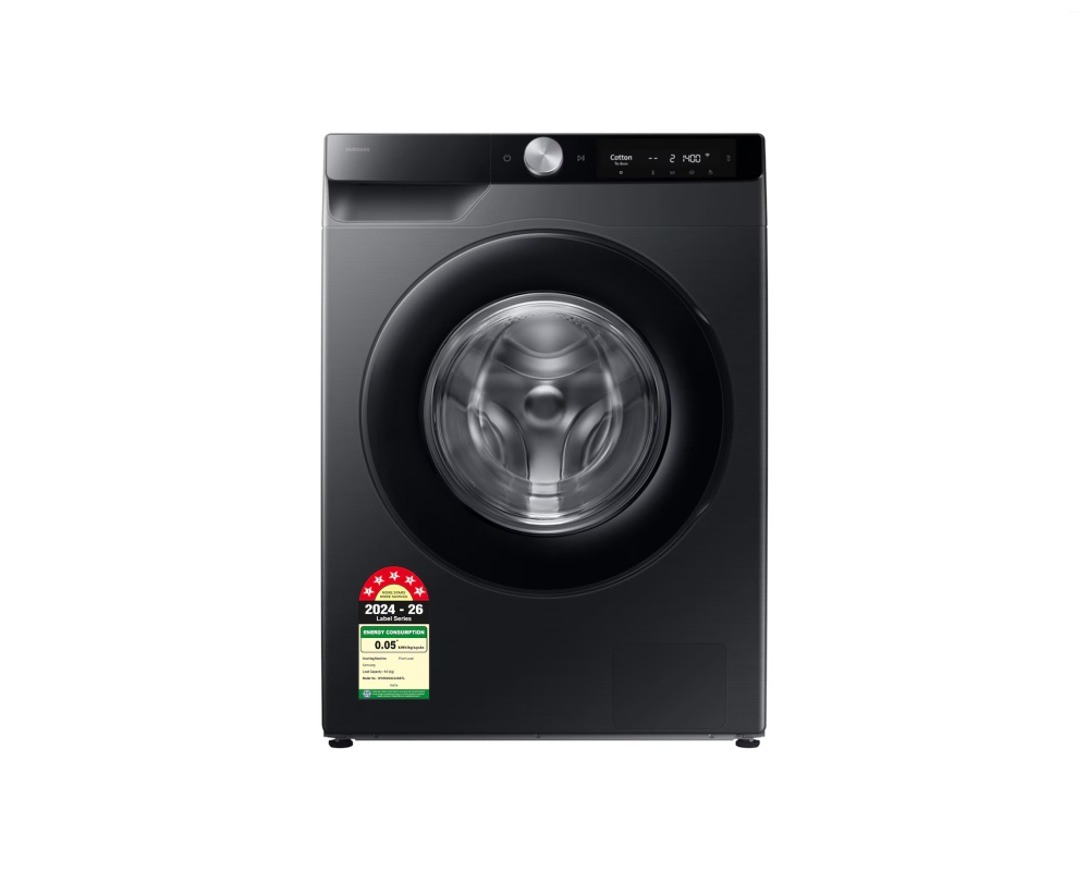 Samsung 9.0 kg Front Load Washing Machine with AI Control & SuperSpeed, Black (WW90DG6U24AB)